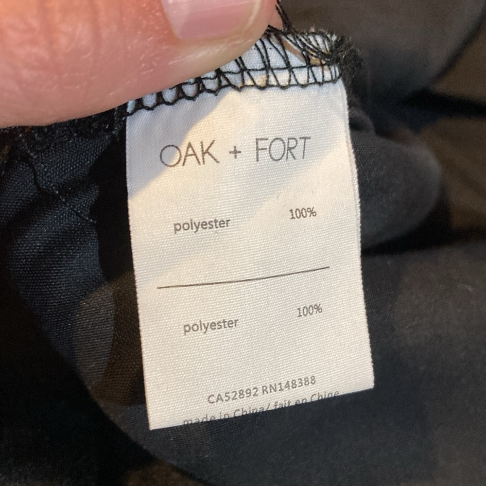 Oak & Fort High Neck Long Sleeve Blouse Black sz Small - Picture 4 of 5